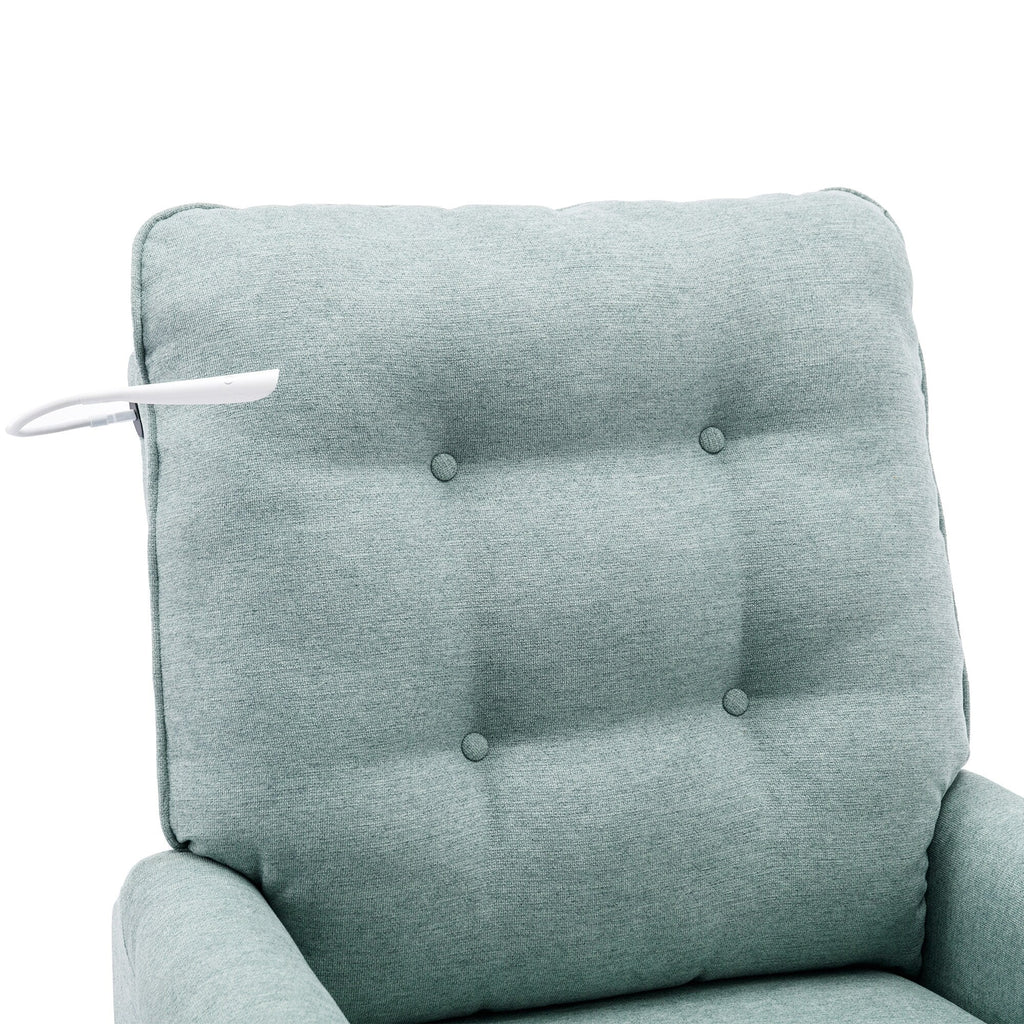 270° Swivel Recliner with USB Ports, Touch Lamp, Side Pocket Storage, and Rocking Base