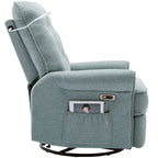 270° Swivel Recliner with USB Ports, Touch Lamp, Side Pocket Storage, and Rocking Base