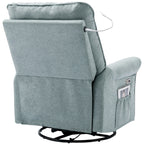 270° Swivel Recliner with USB Ports, Touch Lamp, Side Pocket Storage, and Rocking Base