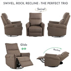 270° Swivel Rocker Power Recliner with USB Ports