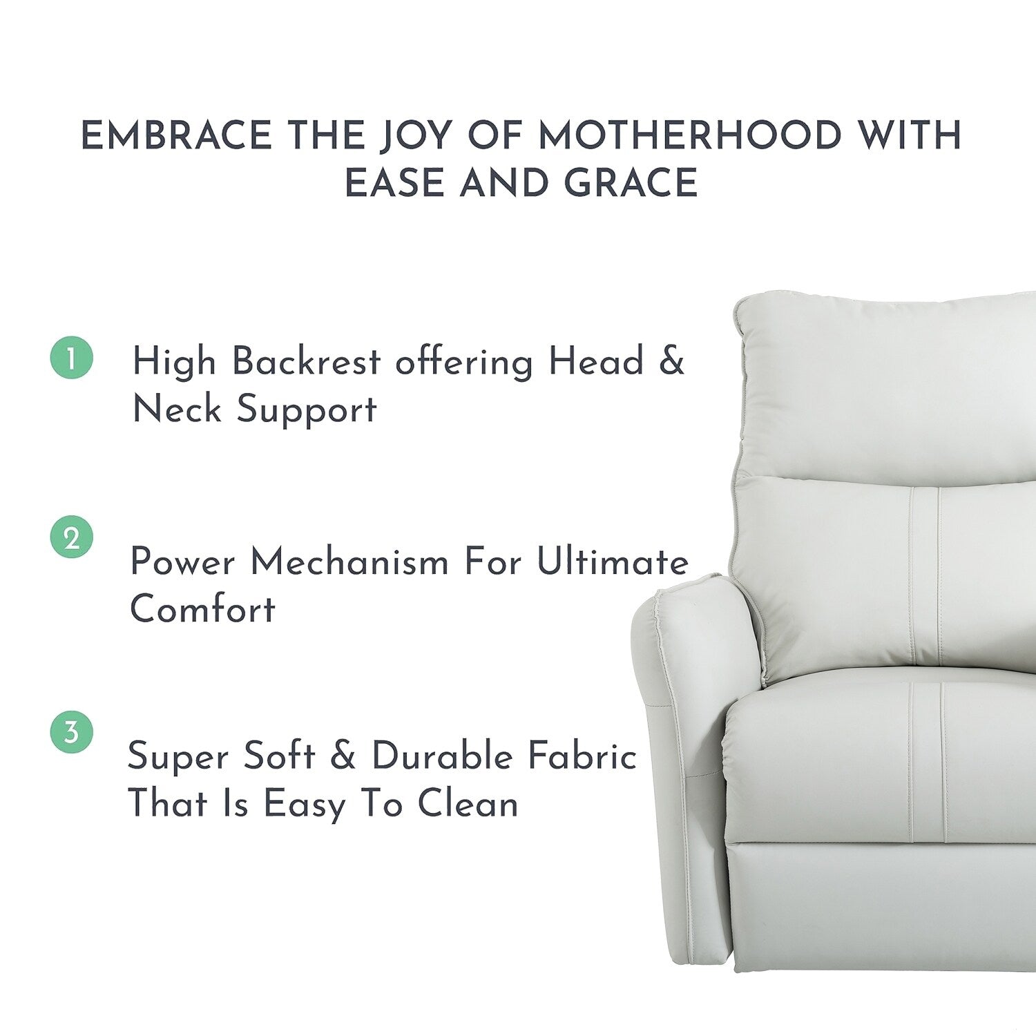 270° Swivel Rocker Power Recliner with USB Ports