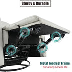 270° Swivel Rocker Power Recliner with USB Ports