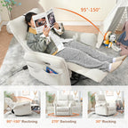 270° Swivel Rocker Power Recliner with USB Ports