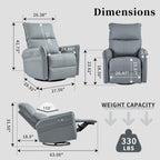 270° Swivel Rocker Power Recliner with USB Ports