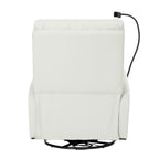 270Â° Swivel Rocking Recliner with USB Ports, Electric Recline, and Overstuffed Comfort for Ultimate Relaxation
