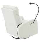 270Â° Swivel Rocking Recliner with USB Ports, Electric Recline, and Overstuffed Comfort for Ultimate Relaxation
