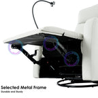 270Â° Swivel Rocking Recliner with USB Ports, Electric Recline, and Overstuffed Comfort for Ultimate Relaxation
