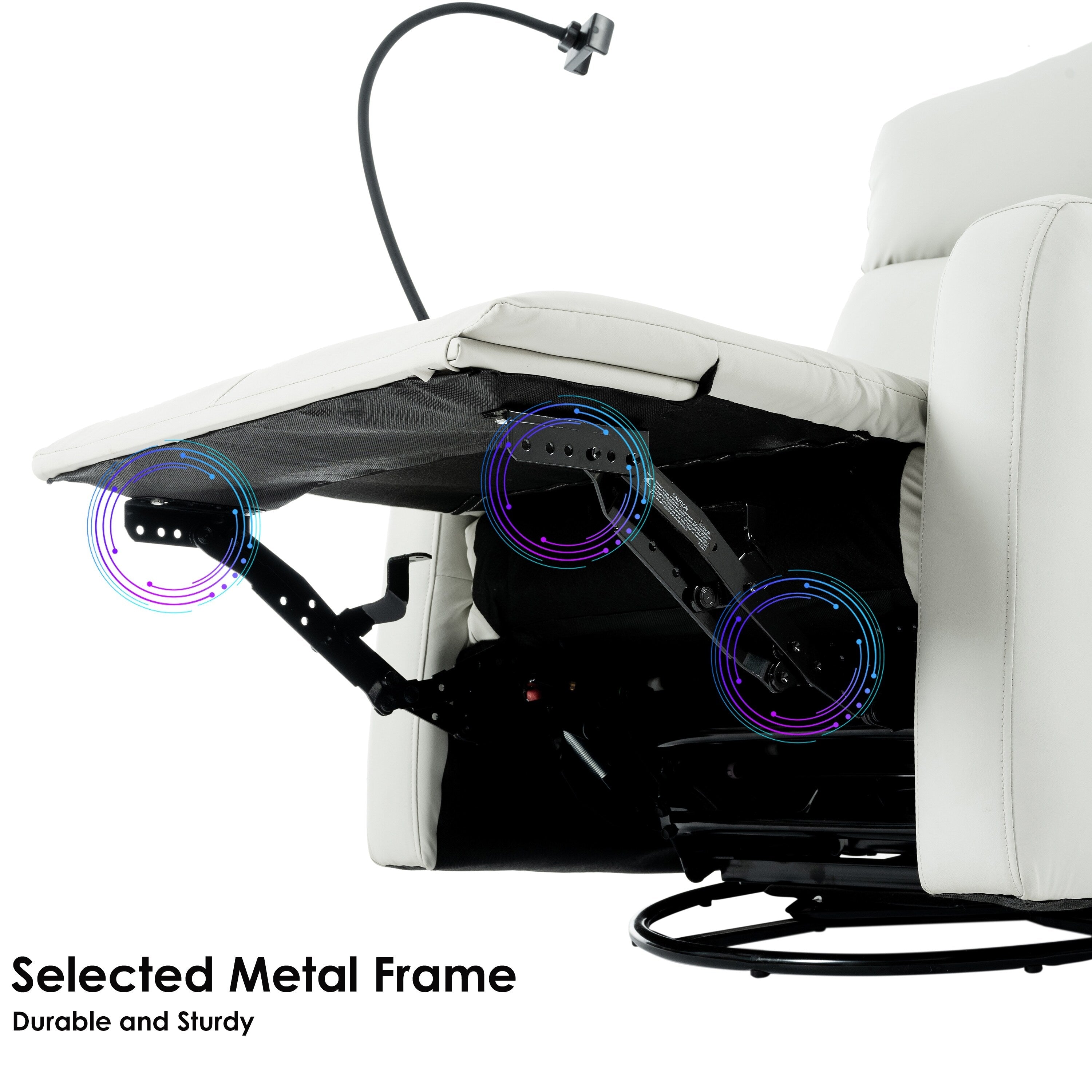 270Â° Swivel Rocking Recliner with USB Ports, Electric Recline, and Overstuffed Comfort for Ultimate Relaxation