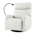 270Â° Swivel Rocking Recliner with USB Ports, Electric Recline, and Overstuffed Comfort for Ultimate Relaxation