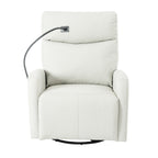 270Â° Swivel Rocking Recliner with USB Ports, Electric Recline, and Overstuffed Comfort for Ultimate Relaxation