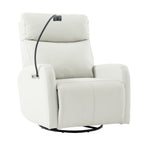 270Â° Swivel Rocking Recliner with USB Ports, Electric Recline, and Overstuffed Comfort for Ultimate Relaxation