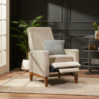 27 Wide Wood Hand Manual Club Recliner Classic Overstuffed Single Recliner Sofa,Living Room Furniture