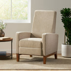 27 Wide Wood Hand Manual Club Recliner Classic Overstuffed Single Recliner Sofa,Living Room Furniture