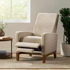 27 Wide Wood Hand Manual Club Recliner Classic Overstuffed Single Recliner Sofa,Living Room Furniture