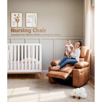 27'' Oversized360° Swivel Recliner Chairs with Heat and Massage