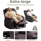 27'' Oversized360° Swivel Recliner Chairs with Heat and Massage