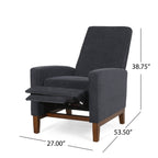 27'' Wide Wood Hand Manual Club Recliner