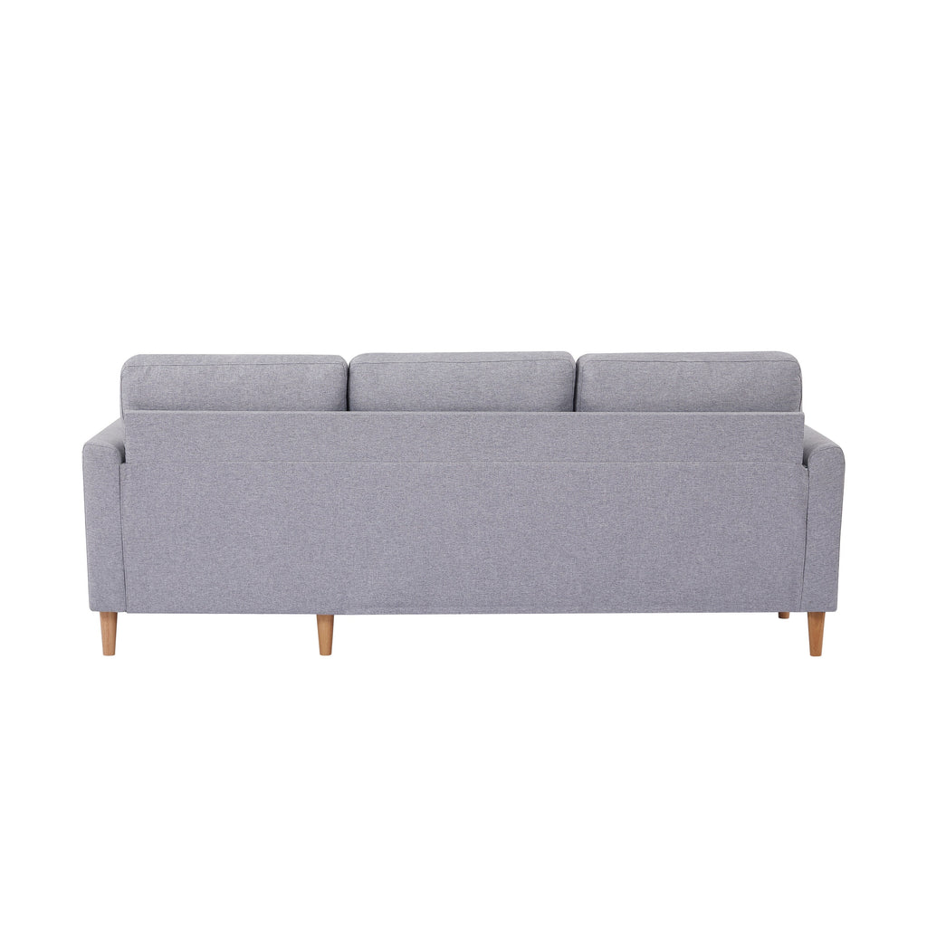 28.35'' Adjustable Fabric 3-Seater Sleeper Sofa with Chaise, Pull-Out Bed, and Armrest Pockets for Storage