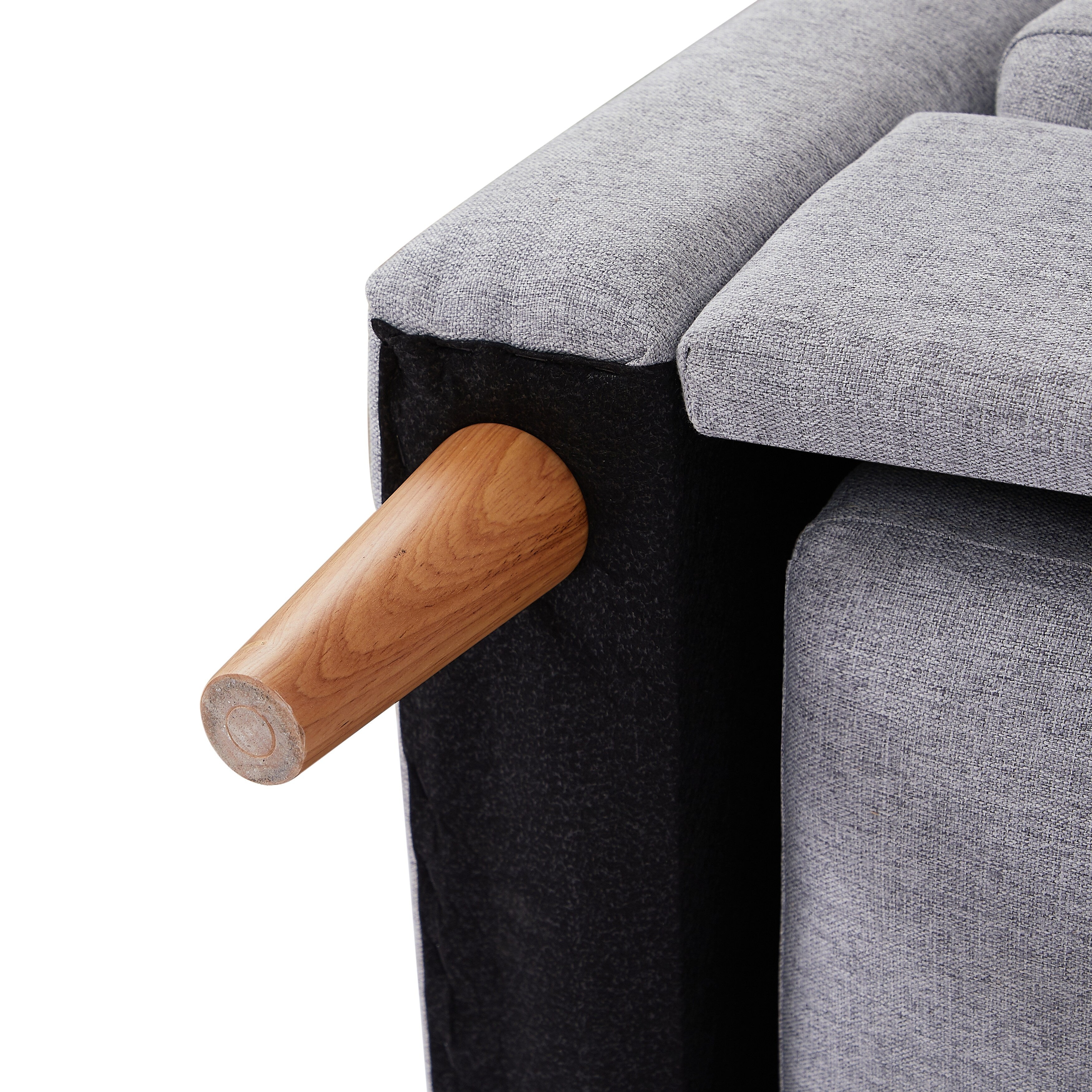 28.35'' Adjustable Fabric L-Shaped Sleeper Sofa with Chaise, Pull-Out Bed, and Storage Pockets