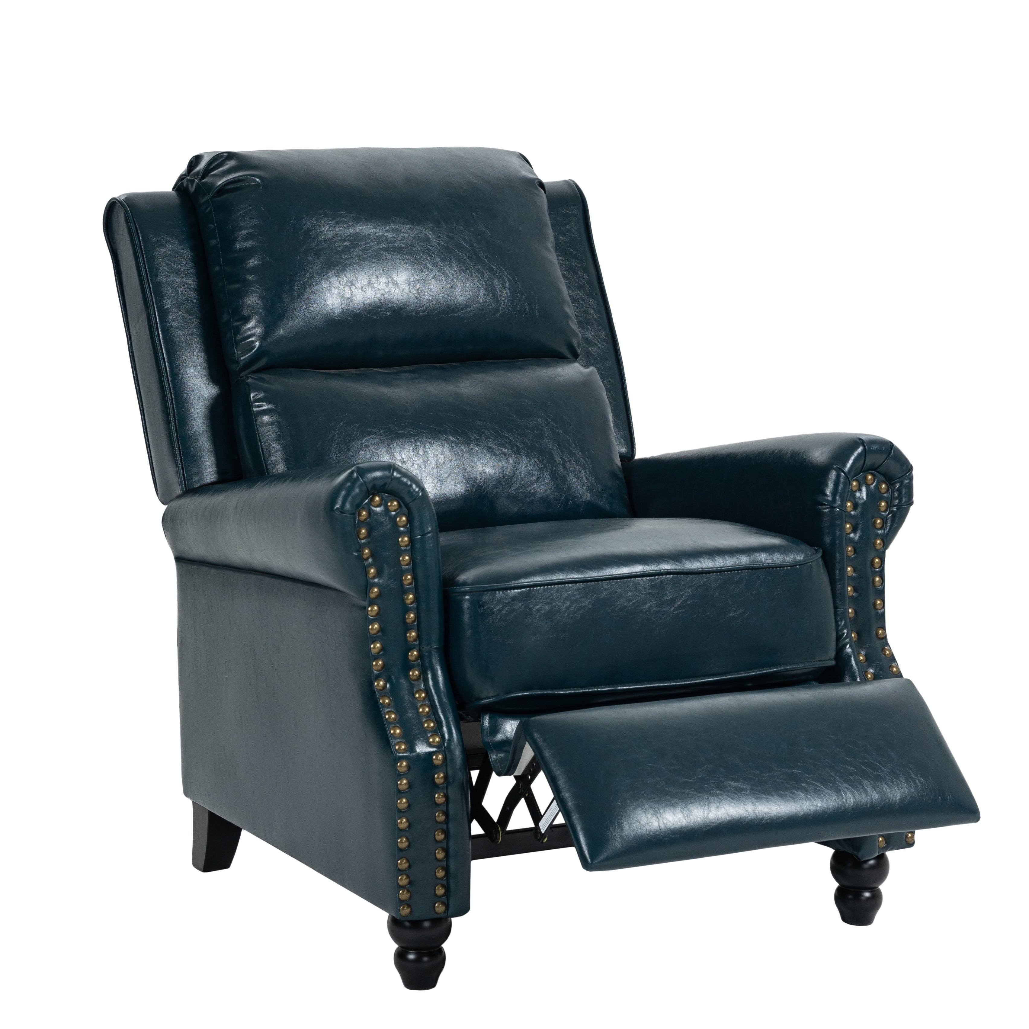 2 Set Manual Pushback Recliner Chair with Nailhead Trim