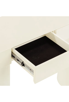 Console Nymera haute brillance, couleur crème