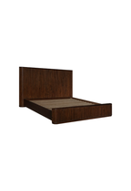 Lit King Cadenza en acacia, noyer