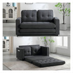 3 Fold Sofa Convertible Futon Couch sleeper sofabed Pull Out Couch Bed