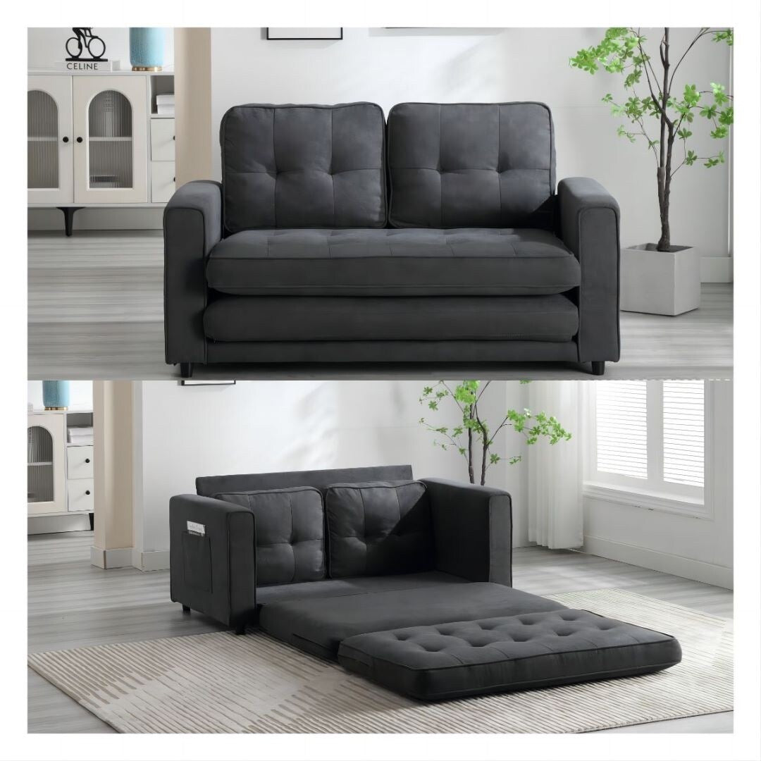 3 Fold Sofa Convertible Futon Couch sleeper sofabed Pull Out Couch Bed