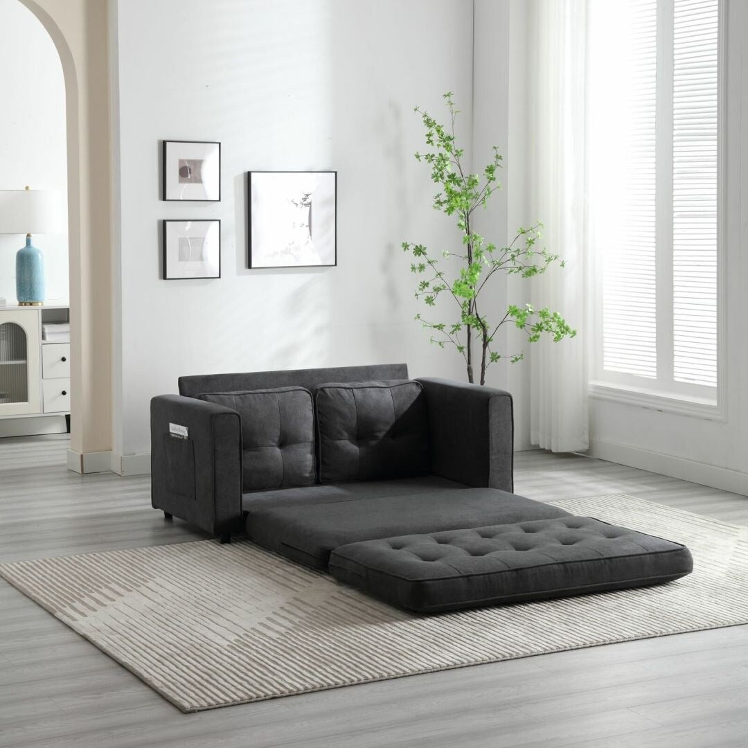 3 Fold Sofa Convertible Futon Couch sleeper sofabed Pull Out Couch Bed