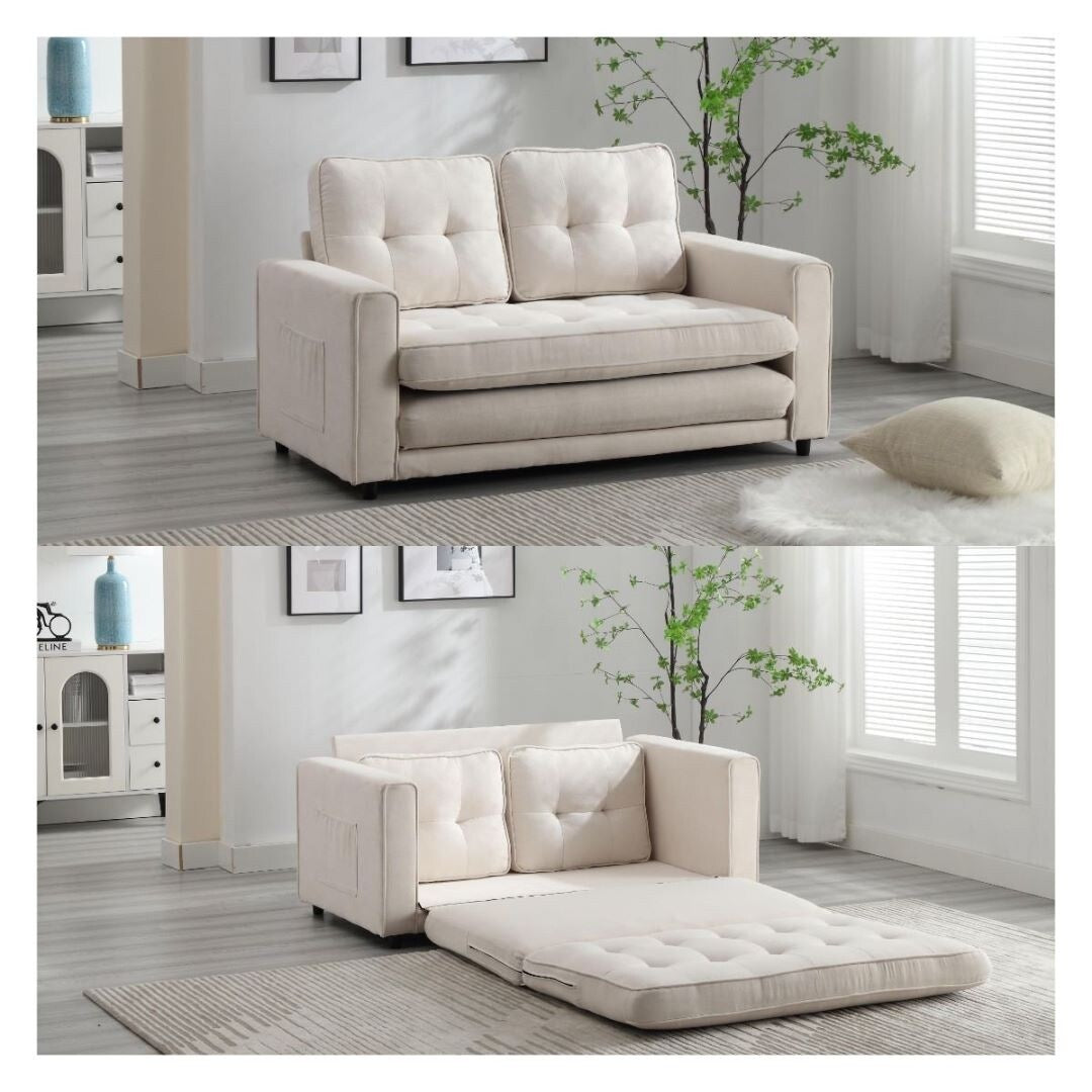 3 Fold Sofa Convertible Futon Couch sleeper sofabed Pull Out Couch Bed