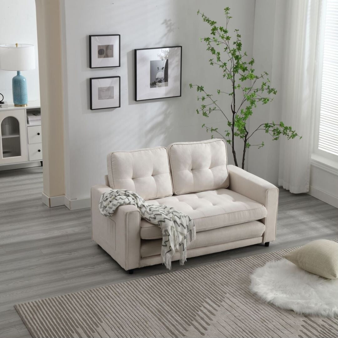 3 Fold Sofa Convertible Futon Couch sleeper sofabed Pull Out Couch Bed