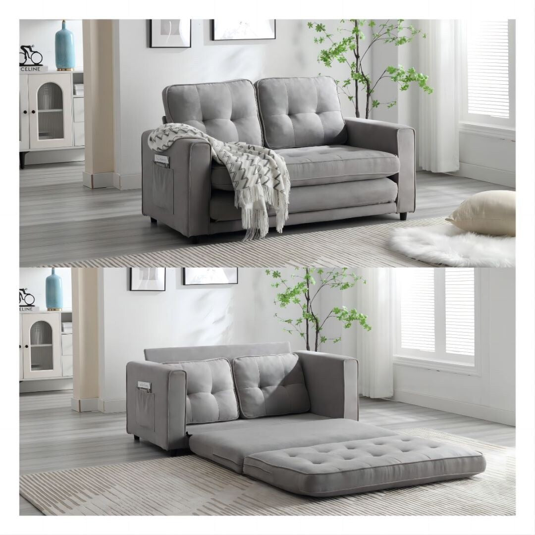 3 Fold Sofa Convertible Futon Couch sleeper sofabed Pull Out Couch Bed
