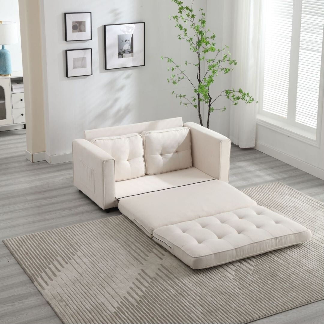 3 Fold Sofa Convertible Futon Couch sleeper sofabed Pull Out Couch Bed