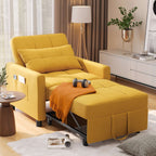 3 in 1 Pull Out Sleeper Sofa Bed, Convertible Modern Adjustable Upholstered Sleeper Chair Sofa