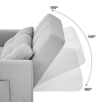 3 in 1 Pull Out Sleeper Sofa Bed, Convertible Modern Adjustable Upholstered Sleeper Chair Sofa