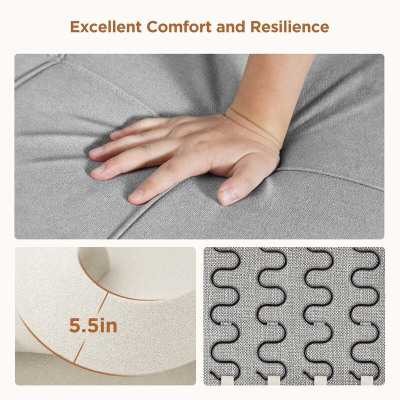 3 in 1 Pull Out Sleeper Sofa Bed, Convertible Modern Adjustable Upholstered Sleeper Chair Sofa