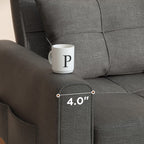 3 in 1 Pull Out Sleeper Sofa Bed, Convertible Modern Adjustable Upholstered Sleeper Chair Sofa