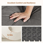 3 in 1 Pull Out Sleeper Sofa Bed, Convertible Modern Adjustable Upholstered Sleeper Chair Sofa
