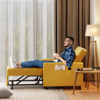 3 in 1 Pull Out Sleeper Sofa Bed, Convertible Modern Adjustable Upholstered Sleeper Chair Sofa