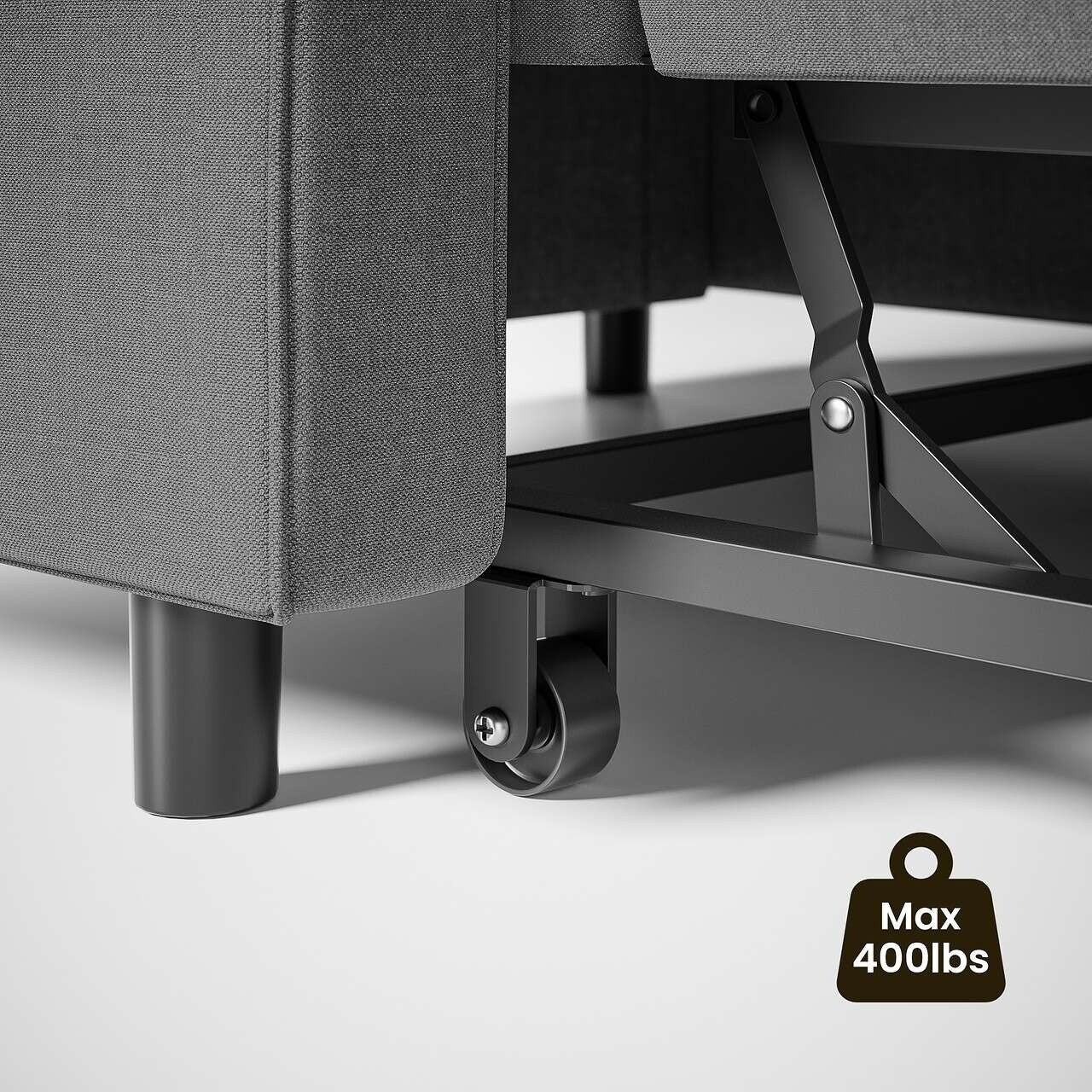 3 in 1 Pull Out Sleeper Sofa Bed, Convertible Modern Adjustable Upholstered Sleeper Chair Sofa