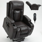 Power Lift Recliner Elderly Infinite 8 Massage Heat USB Cup Holders