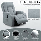 Power Lift Recliner Elderly Infinite 8 Massage Heat USB Cup Holders