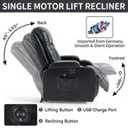 Power Lift Recliner Elderly Infinite 8 Massage Heat USB Cup Holders
