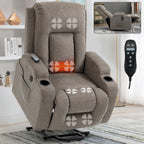 Power Lift Recliner Elderly Infinite 8 Massage Heat USB Cup Holders