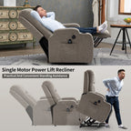 Power Lift Recliner Elderly Infinite 8 Massage Heat USB Cup Holders