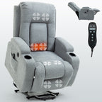 Power Lift Recliner Elderly Infinite 8 Massage Heat USB Cup Holders