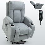 Power Lift Recliner Elderly Infinite 8 Massage Heat USB Cup Holders