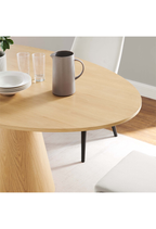 Table à manger ronde Quillon 75, chêne