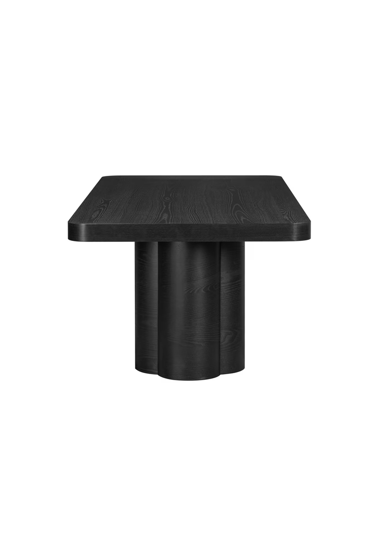 Table à manger en frêne Nookara, noire