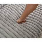 47.7 Oversized Corduroy Chaise Lounge with Ottoman Recliner